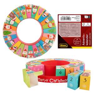 Idena Adventskalender zum Selbstbefüllen Ø31,5cmx6,5cm