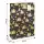 Idena Geschenktasche Tannenbäume schwarz/gold 25x35x8,5cm