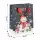 Idena Geschenktasche Schneemann blau 18x23x8cm