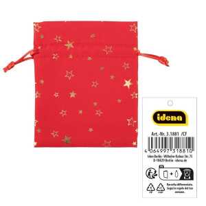 Idena Geschenkbeutel Polyester rot 10x13cm
