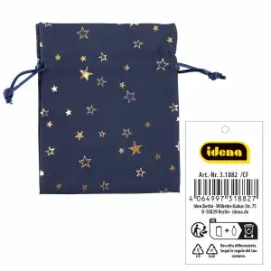 Idena Geschenkbeutel Polyester blau 10x13cm