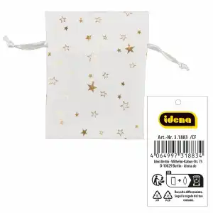 Idena Geschenkbeutel Polyester weiß 10x13cm