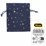 Idena Geschenkbeutel Polyester blau 13x18cm