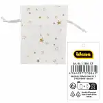 Idena Geschenkbeutel Polyester weiß 13x18cm
