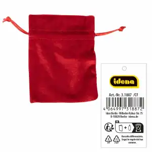 Idena Geschenkbeutel Samt rot 10x13cm