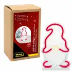 Idena LED Neonfigur Weihnachtsmann rot 21x8x34,5cm mit...