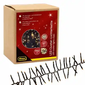Idena LED Cluster Lichterkette warmweiß 23m 1152er Außen