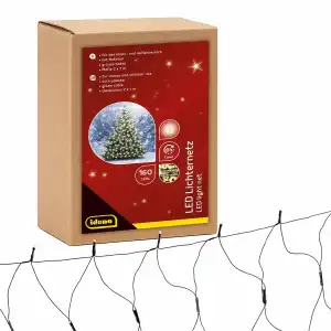 Idena LED Lichternetz warmweiß 2x1m 160er Außen
