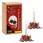 LED Weihnachtskränze Kerzenringe Ø15cm 2...