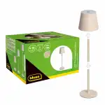 LED Tischleuchte touch Akku USB beige 11x38cm dimmbar...