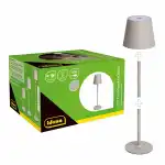 LED Tischleuchte touch Akku USB grau 11x38cm dimmbar...