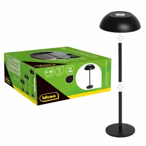 LED Tischleuchte touch Tango Akku USB schwarz 15x33cm dimmbar Innen