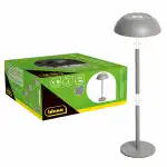Idena LED Tischleuchte touch Tango Akku USB grau 15x33cm...