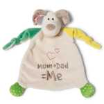 NICI Schmusetuch Hund Mom+Dad=Me 25x25cm