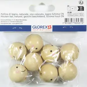 Glorex Holzkugel Gesicht 2,5cm