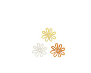 Glorex Holz-Streuteile Blumen gelb/orange