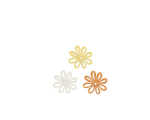 Glorex Holz-Streuteile Blumen gelb/orange