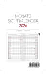 2026 ADINA Monats-Sichtkalender 9x15cm 2S/1Monat Einlage
