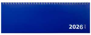 2026 ADINA Tischquerkalender 1W/1S  blau Kartondeckel 30x10cm