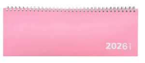 2026 ADINA Tischquerkalender 1W/1S pink Kartondeckel 30x10cm
