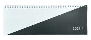 2026 ADINA Tischquerkalender 1W2S schwarzweiss Kartondeckel 30x10cm