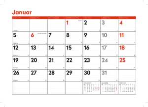 2026 ADINA Monatskalender A4quer 1S/1Monat mit Ringbindung Aufhängung