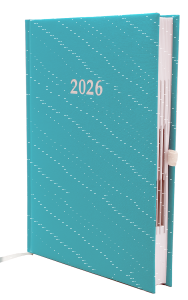 2026 ADINA Buchkalender Chefplaner A5 türkis 1 Tag 1 Seite