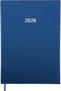 2026 ADINA Buchkalender A4 blau-metallic 1 Tag auf 1 Seite