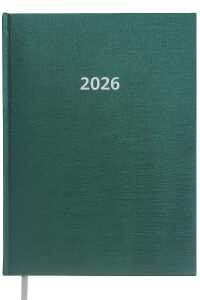 2026 ADINA Buchkalender A4 grün-metallic 1 Tag auf 1 Seite