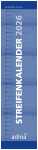 2026 ADINA Streifenkalender XL blau 49,5x11,3cm...