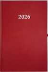 2026 ADINA Wochenkalender A5+ rot-metallic 24x16cm 1...