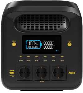 Aqiila POWERBIRD 1800 W Power Station, für Kühlschränke, Werkzeug, etc.