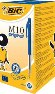 Druckkugelschreiber M10 Original, 0,3 mm Strichstärke, 50 Stück, blau