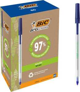 Kugelschreiber ECOlutions Öko, 60 Stück, blau