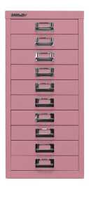 MultiDrawer?, 29er Serie, DIN A4, 10 Schubladen 51 mm hoch, (H x B x T) 590 x 279 x 380 mm, pink
