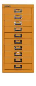 MultiDrawer?, 29er Serie, DIN A4, 10 Schubladen 51 mm hoch, (H x B x T) 590 x 279 x 380 mm, orange