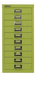 MultiDrawer?, 29er Serie, DIN A4, 10 Schubladen 51 mm hoch, (H x B x T) 590 x 279 x 380 mm, grün