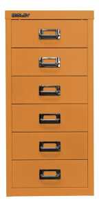 MultiDrawer?, 29er Serie, DIN A4, 6 Schubladen 87 mm hoch, (H x B x T) 590 x 279 x 380 mm, orange