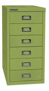 MultiDrawer?, 29er Serie, DIN A4, 6 Schubladen 87 mm hoch, (H x B x T) 590 x 279 x 380 mm, grün
