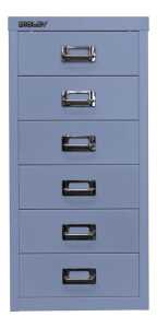 MultiDrawer?, 29er Serie, DIN A4, 6 Schubladen 87 mm hoch, (H x B x T) 590 x 279 x 380 mm, blau