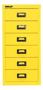 MultiDrawer?, 29er Serie, DIN A4, 6 Schubladen 87 mm hoch, (H x B x T) 590 x 279 x 380 mm, zinkgelb