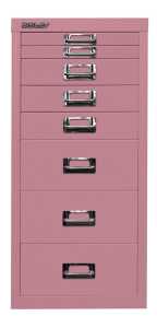 MultiDrawer?, 29er Serie, DIN A4, 8 Schubladen 2 x 25 mm/3 x 51 mm/3 x 102 mm, (H x B x T) 590 x 279 x 380 mm, pink