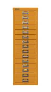 MultiDrawer?, 39er Serie, DIN A4, 15 Schubladen 51 mm hoch, (H x B x T) 860 x 279 x 380 mm, orange