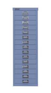 MultiDrawer?, 39er Serie, DIN A4, 15 Schubladen 51 mm hoch, (H x B x T) 860 x 279 x 380 mm, blau