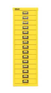MultiDrawer?, 39er Serie, DIN A4, 15 Schubladen 51 mm hoch, (H x B x T) 860 x 279 x 380 mm, zinkgelb