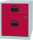 mobiler Beistellschrank PFA, 1 Schublade, 1 Hängeregistraturschublade, abschließbar, 528 x 413 x 400 mm, Korpus lichtgrau, Front kardinalrot