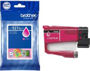 Tintenpatrone LC-527XLM, für Brother Drucker, magenta, für ca. 2.000 Seiten
