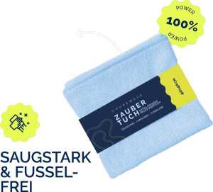 Zaubertuch hellblau, Microfaser 40 x 40 cm