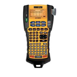 Etikettiergerät Rhino 5200, Box-Version, inkl 19 mm Vinylband (schwarz auf weiß), gelb/schwarz