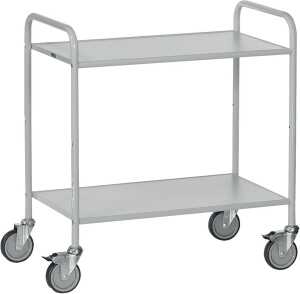 Bürowagen mit 2 Böden, Ladefläche 800 x 500 mm, Tragkraft 50kg je Etage